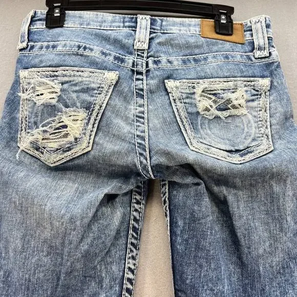 Big Star Women's Jenae Skinny Size 26L Light Stone Wash Hidden Logo Pocket - Picture 10 of 16